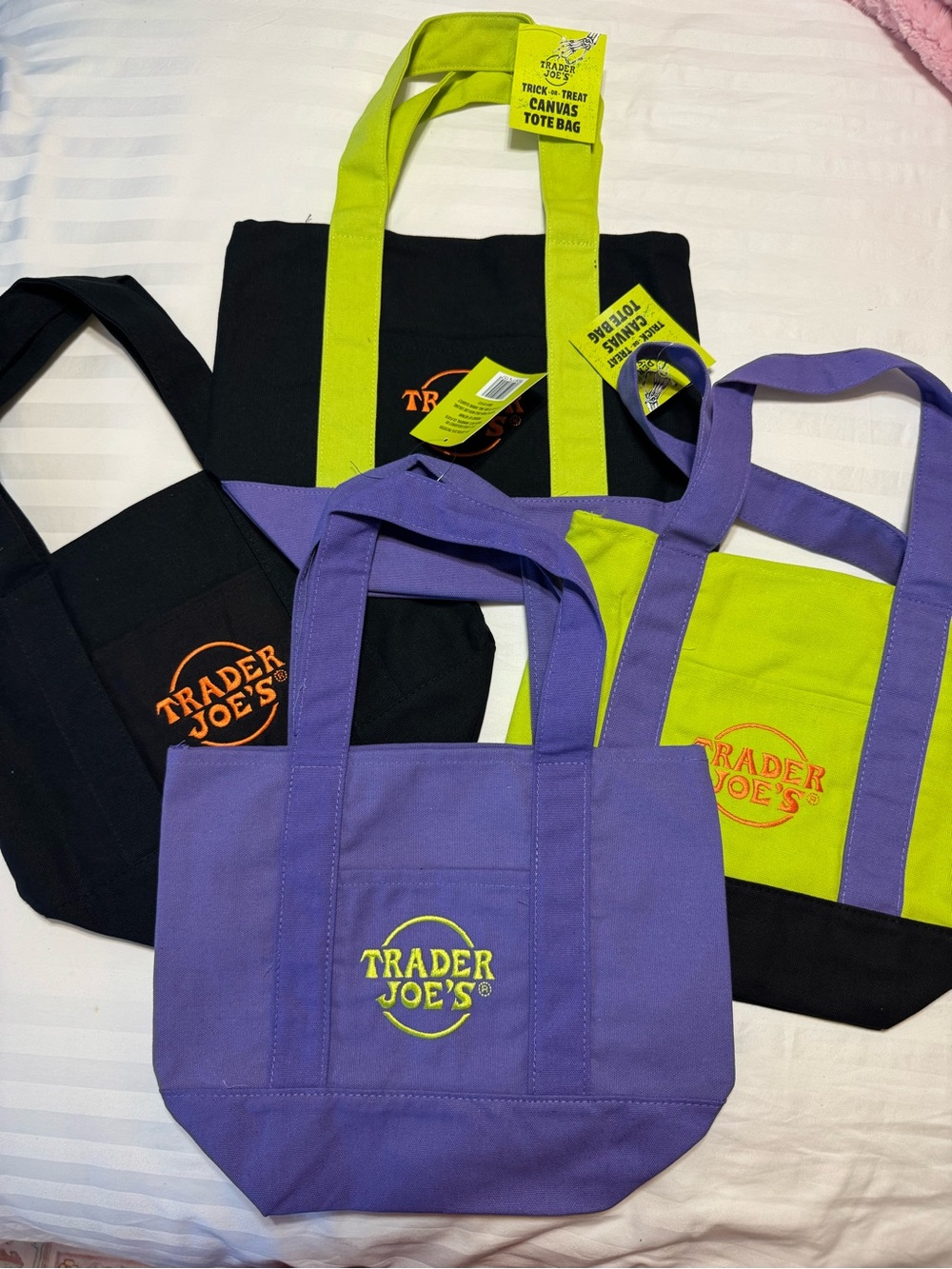 Trader Joe’s Canvas Tote Bag - Halloween set of 4